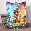 1PC Fairy Tale World Dragon Patterns Blanket Warm Soft for Sofa Bed Home Travel Camping Blanket All Seasons Luxury Gifts
