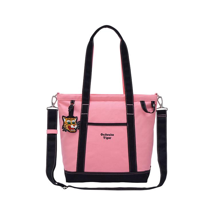 Onitsuka Tiger Cotton Tote Bag, Shoulder Bag Women's Pink & Black 3183B233-700