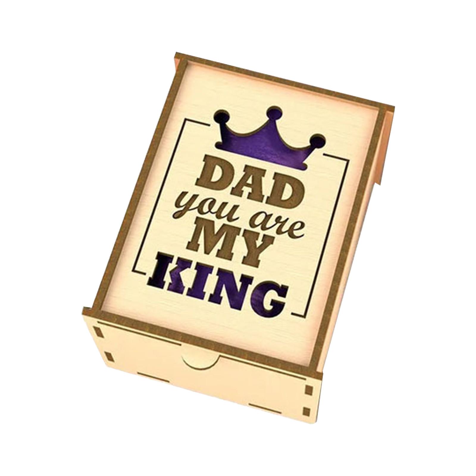 

Набор коробок для галстуков ко Дню отца, деревянная коробка для хранения галстуков, украшение для дома, ремесла, украшения, подарки на День отца для мужчин, коробка для хранения галстуков, деревянный органайзер для галстуков One Size