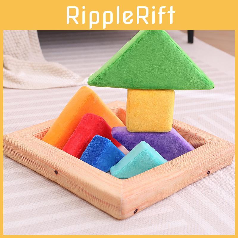 Cushion Creative Tangram Children Game Splicing Plush Toy For Learning Early