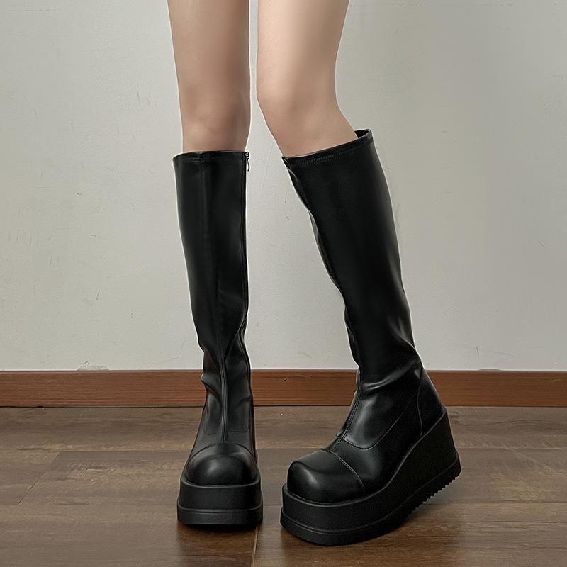 White Boots Women's Boots Summer Small Thick-soled High Knight Boots High Heel Skinny Boots Knee Boots