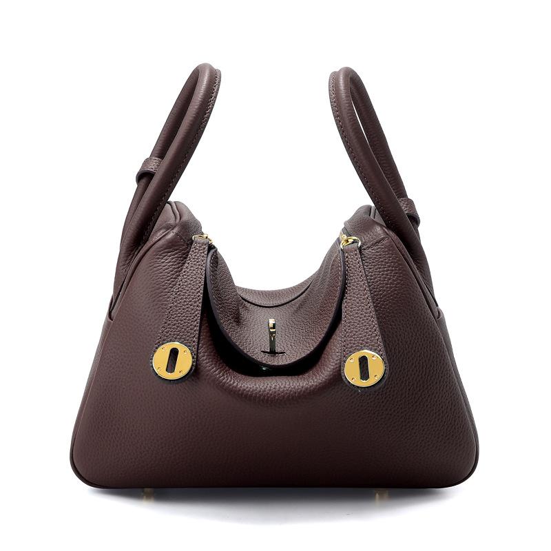 First layer cowhide lindy bag women`s