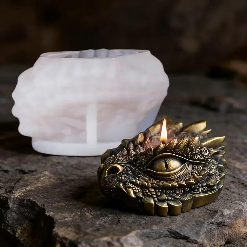 2026 Latest Models Dragon Eye Scented Candle Silicone Molds DIY Halloween Decorative Handmade Plaster Mold Craft Animal Ornament