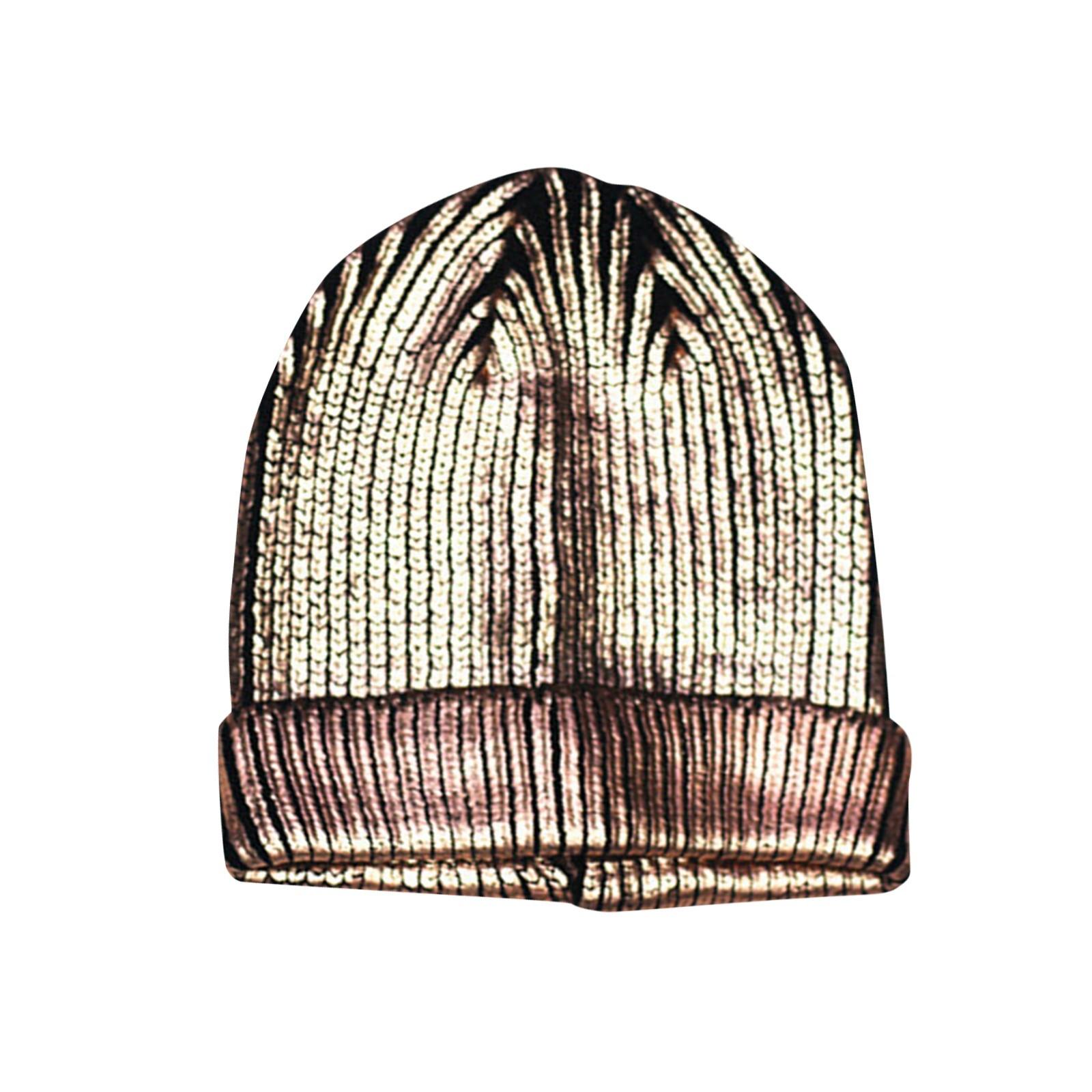 

Холодна Шапка, Унісекс В язана Шапка для Пари, Модна Кепка в Стилі Хіп-хоп, Шапка з Золотим Тисненням Фольгою. One Size