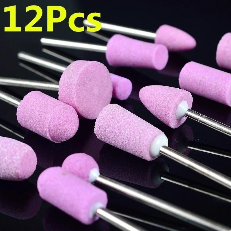 

Silicone Milling Cutter Nail Art Electric File Drill Bits Polishing Grinding Head Manicure Pedicure Machines Tool Accessory Set A