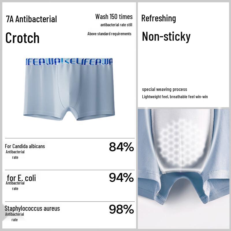 HLA Men's 3-Pack Cotton Anti-Bacterial Printed Boxer Briefs