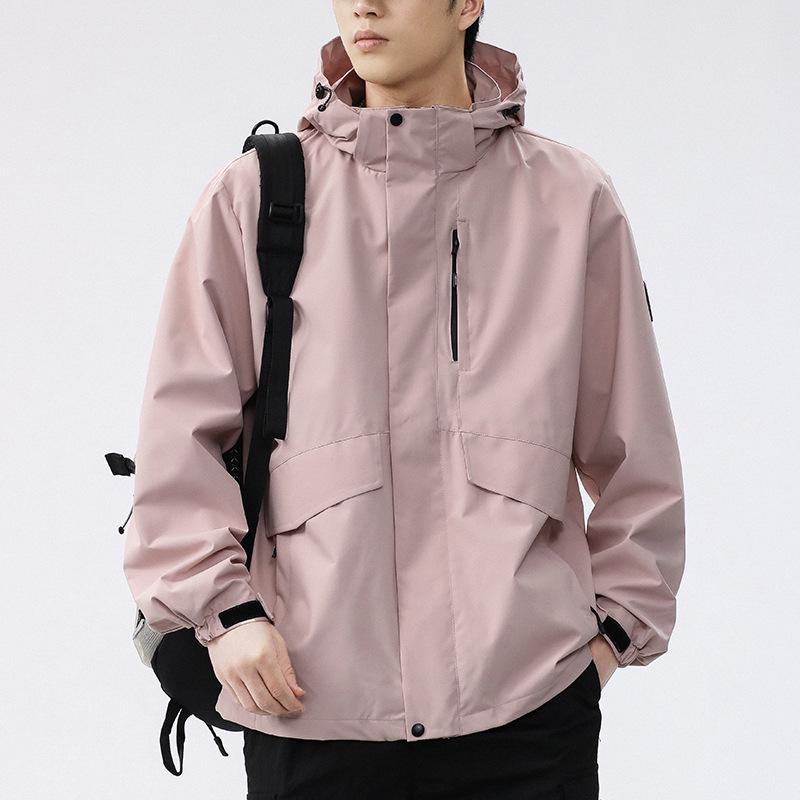 Men's Sports Jacket 2025: Loose Casual Hooded, Windproof & Waterproof for Spring/Autumn Mountaineering