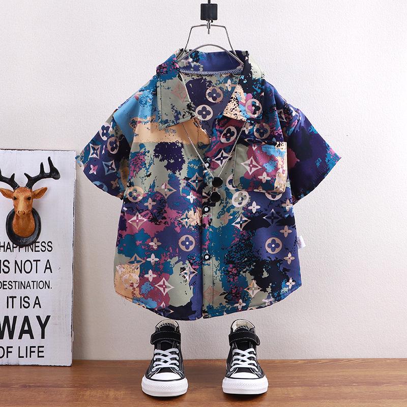 Children's Short Sleeve Summer Shirt – Hong Kong Style Casual Boys' Top