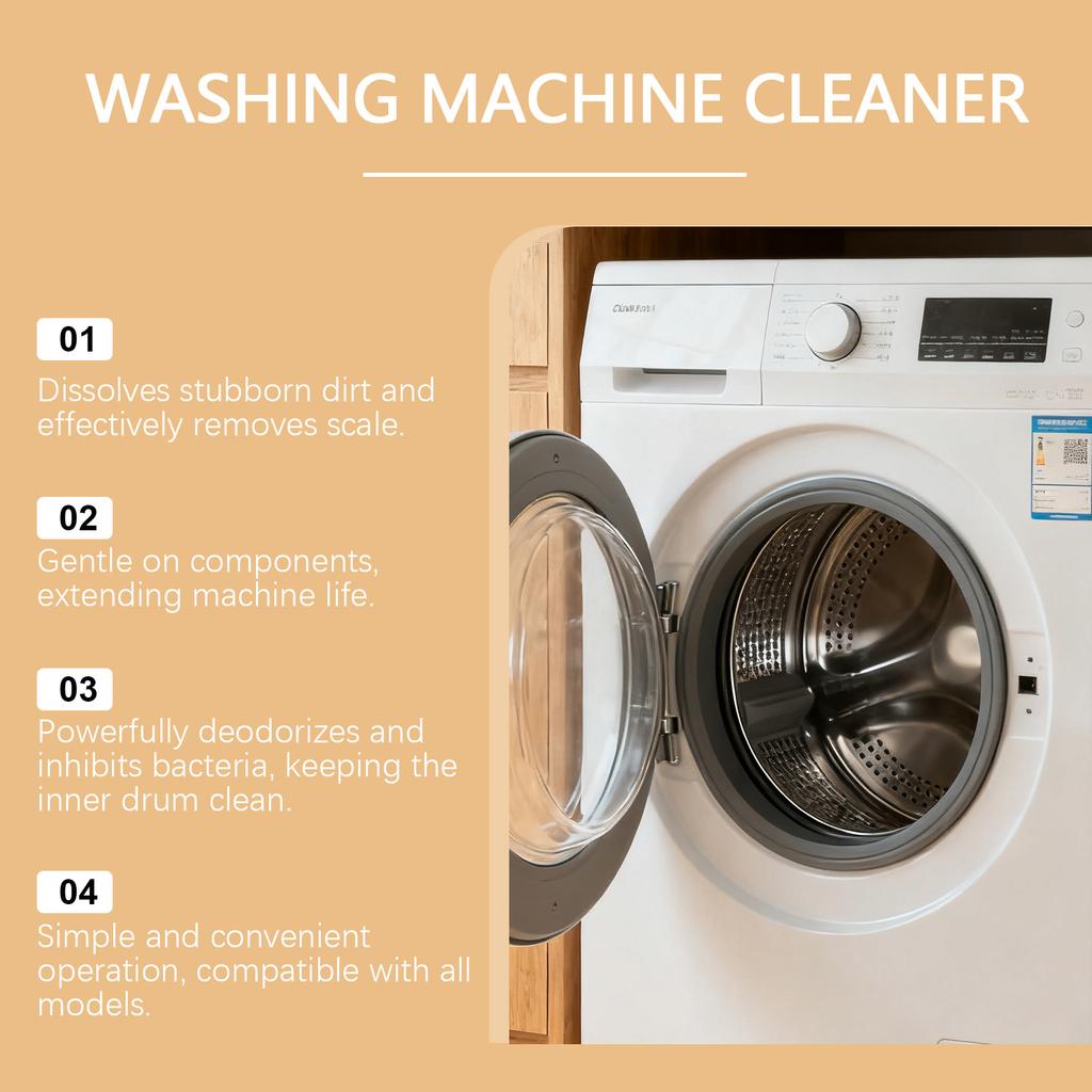JUE FISH Washing Machine Cleaner Tablets, Gentle Formula, Removes Dirt and Scale