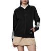 adidas Veste à capuche sportive à rayures colorblock pour femmes Vestes Noir H57287