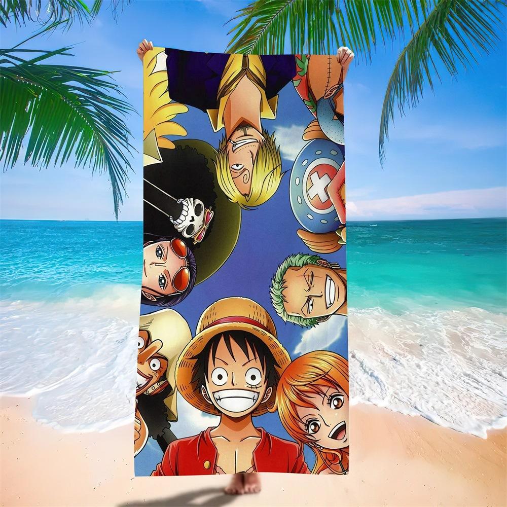 New Anime Character Printed Microfiber Beach Towel Quick Dry Water Absorbent Bath Towel