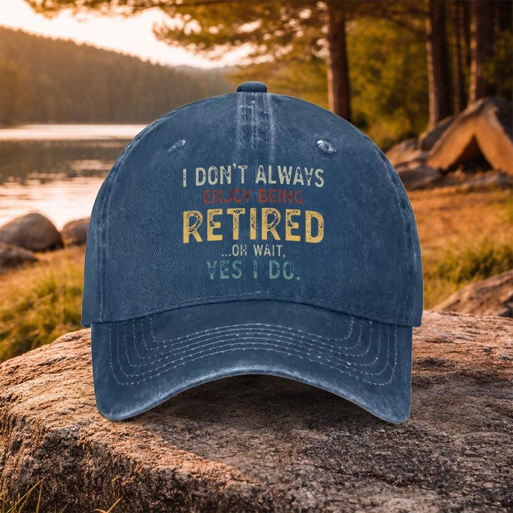 RetireUnisext Life Print Washed Baseball Cap for Golf Casual  Outdoor Unisex Unisexs Hat