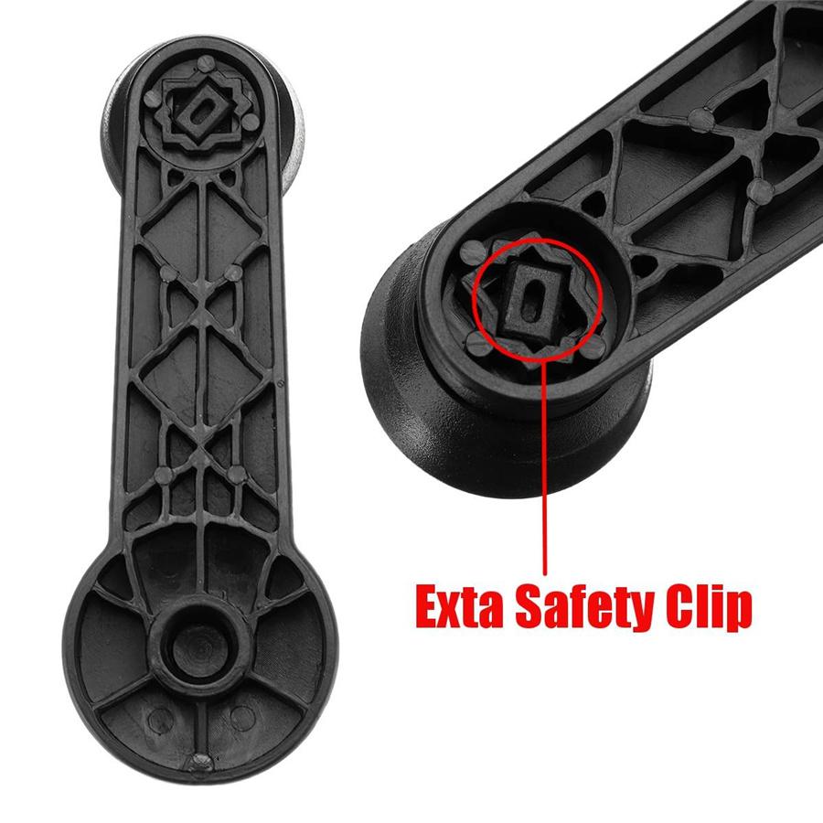 2 Pcs Car Window Crank Winder Handle Black For Ford Transit Connect Fiesta Focus