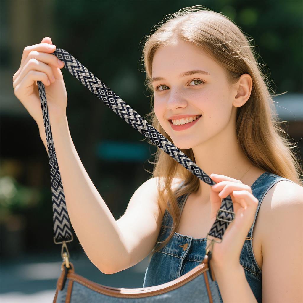 Bag Straps, Single And Double Shoulder Crossbody Straps, Woven Canvas Adjustable Backpack Accessories, Cross-border Ethnic Style.