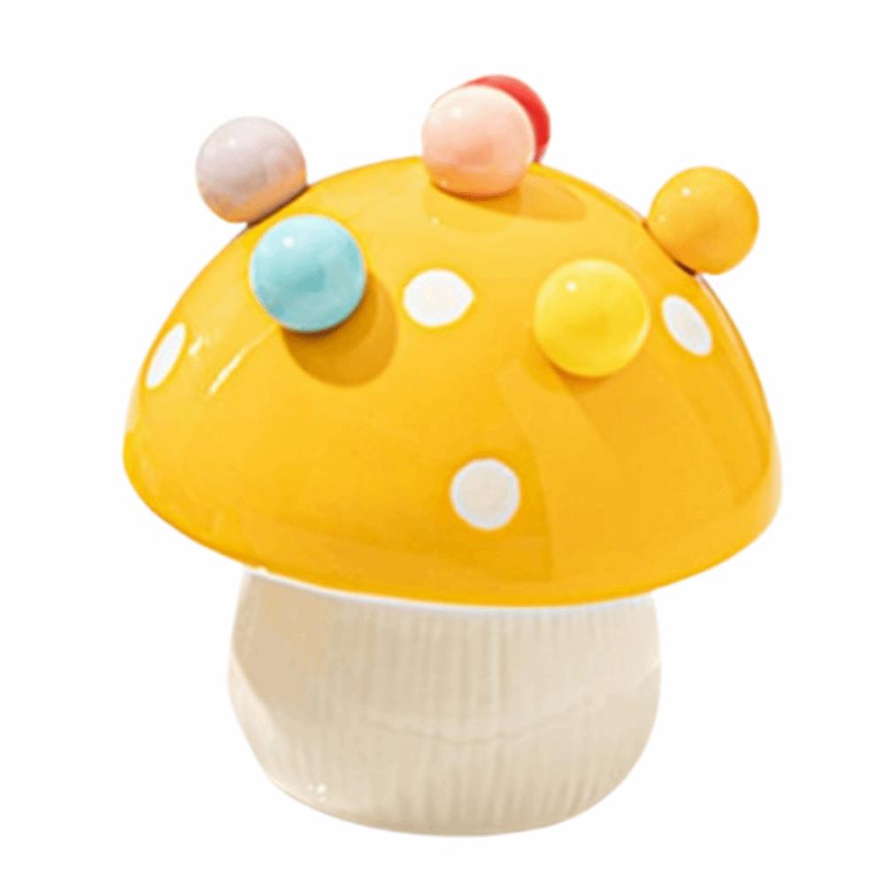 Creative Mushroom Fruit Fork Anti-scald Cute Toothpick with Holder  Household