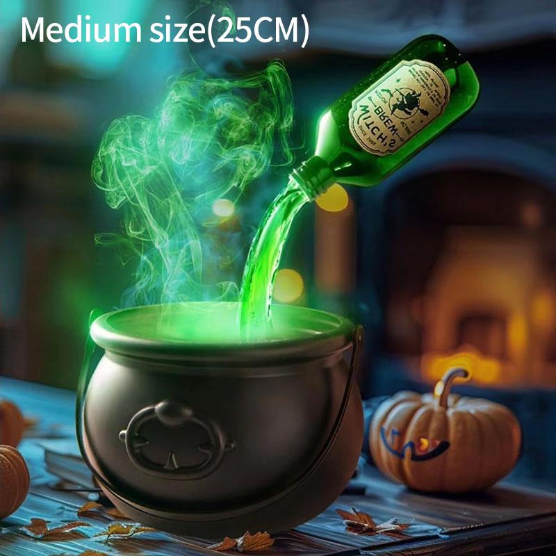 Witch Cauldron Halloween With LED Light & Fog Mist Maker Skeleton Decor For Spooky Hocus Pocus Party Cauldron Halloween Suit