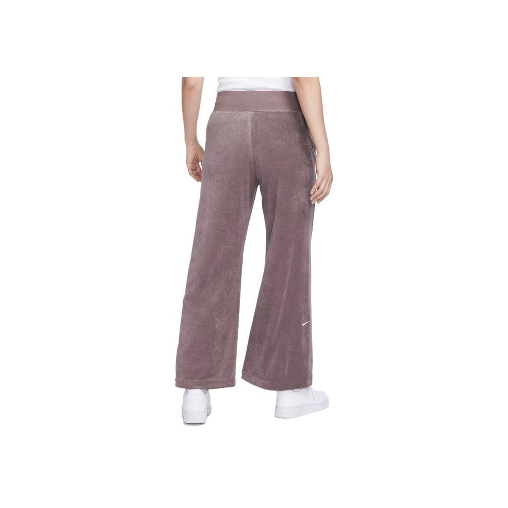 Nike Letter High-Waisted Casual Spliced Embroidered Knitted Sports Pants Women Pants Purple FV4011-257