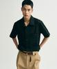 NOIRER [2Pack] Oversized Ripple Half Shirt