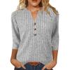 Women's Casual Fashion Comfortable V-Neck Button Sweater Warm Top