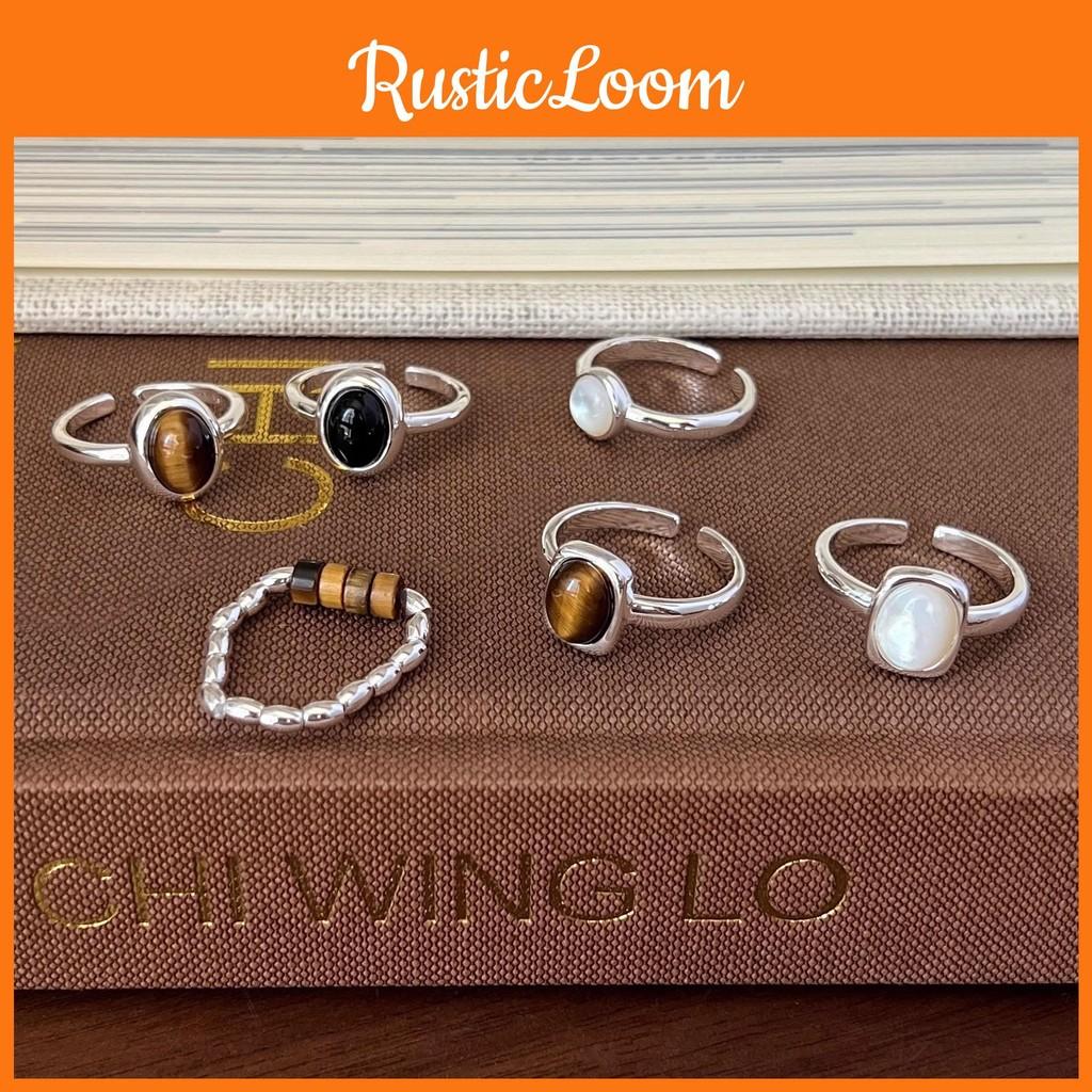 Trendy Inspired Vintage Copper Ring With Unique Geometric Elements Women For