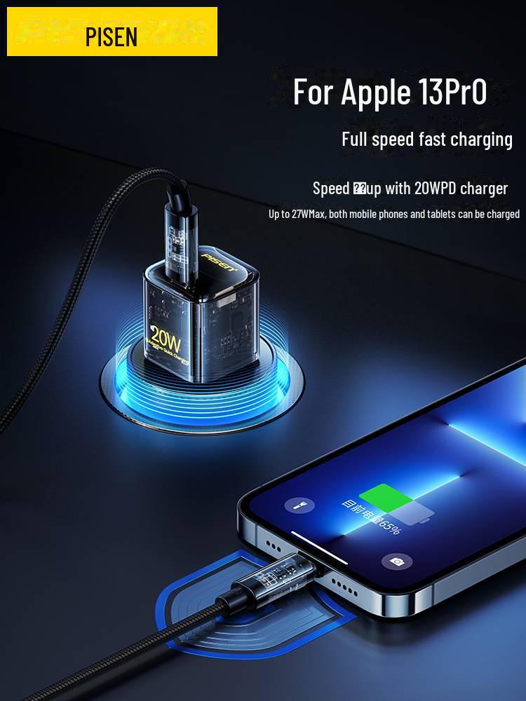 Cablu PISEN C la L PD20W Încărcare Rapidă Nailon Împletit pentru Apple