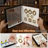 Mini Museum Photo Album Mini DIY Museum Silhouette Box Stylish Creative Memory Display Kit with Miniature Statue and Gold Frame
