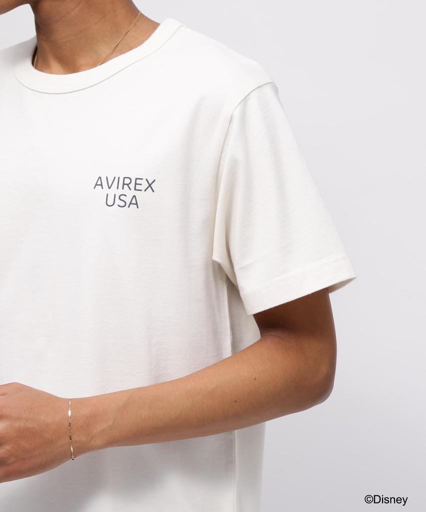 AVIREX Collection FANTASIA MICKEY MOUSE FILM MASIC Size T-SHIRT, Men's, 2XL, 033, Off-White, 783-5234026