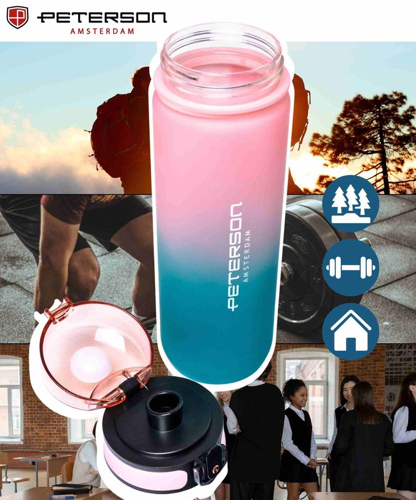 Bidon 750ml PTN HY-001-750-9508 Pink-Blue