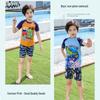New Boys' Two-Piece High Elastic Quick-Dry Swimsuit Set – Sizes S, M, L