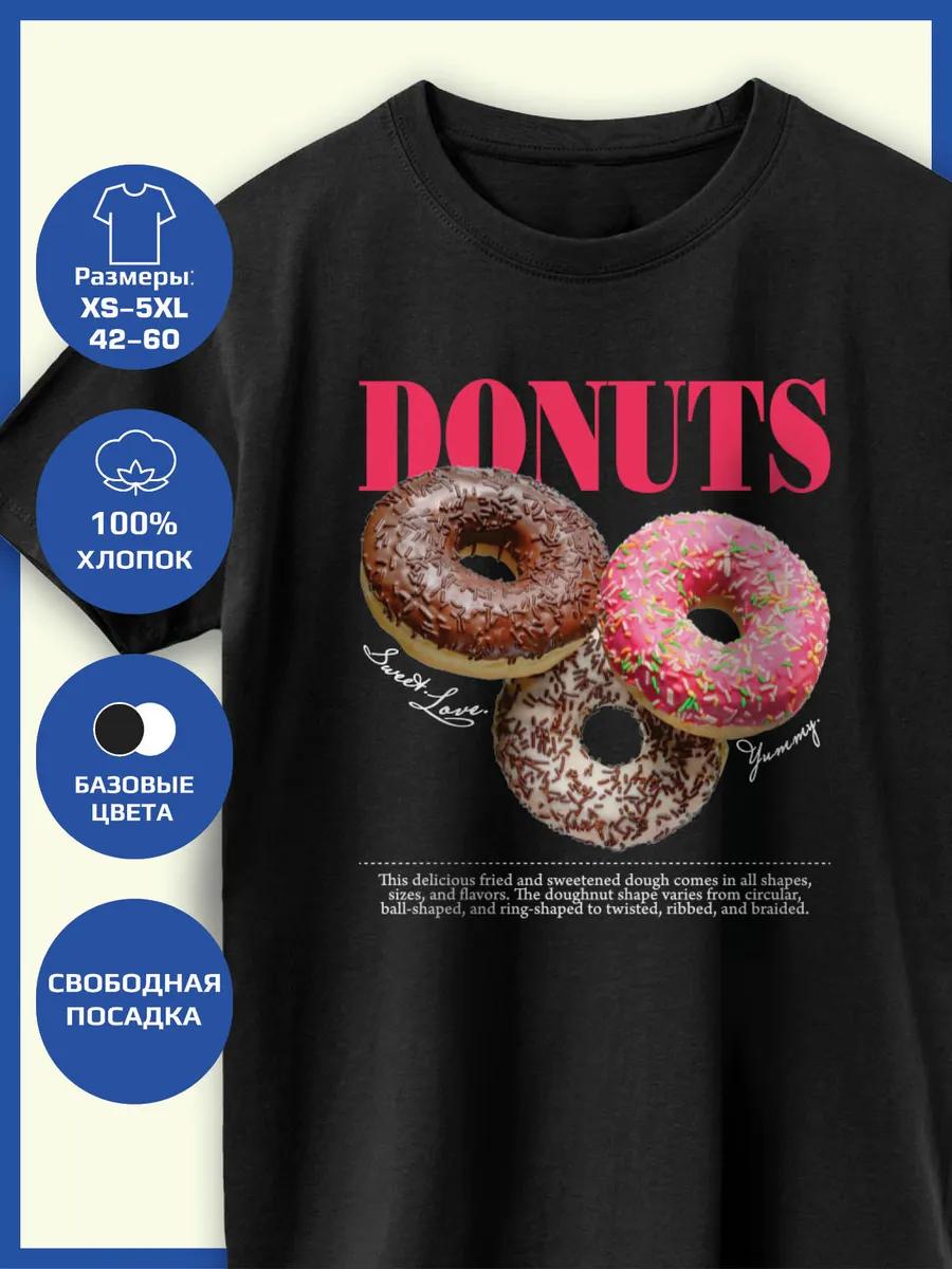 Donuts Printed T-shirt L