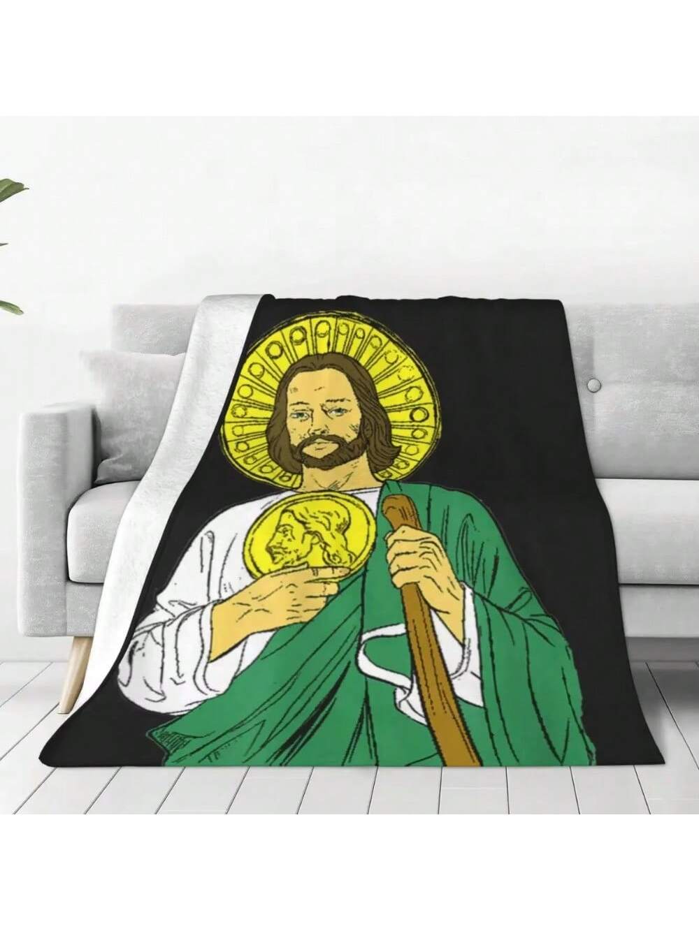 Manta de franela con imagen de Tadeo, manta suave y cálida para camping, cama, sofá 75X95CM серый