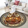 Music Instrument Symphony Round Area Rug Under Office Chairs Bedroom Living Room Home Decor