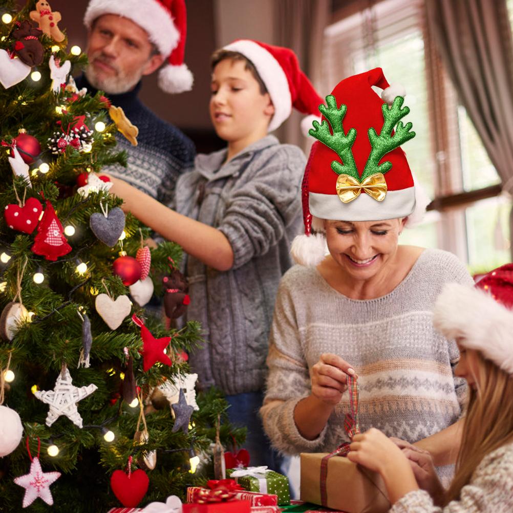 Christmas Santa Claus Hat Warm  Cosplay Party Holiday Costume Props Decoration for Kids Children Adult Xmas Gift