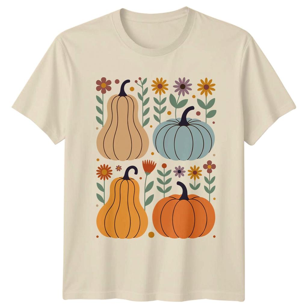 Autumn Harvest Pumpkins Fall Seasonal Unisexs TShirt Unisexs Tee Graphic Unisex
