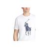 Polo Ralph Lauren Logo Print Crew Neck Casual Short Sleeve T-Shirt Men T-Shirt White 710767899-001
