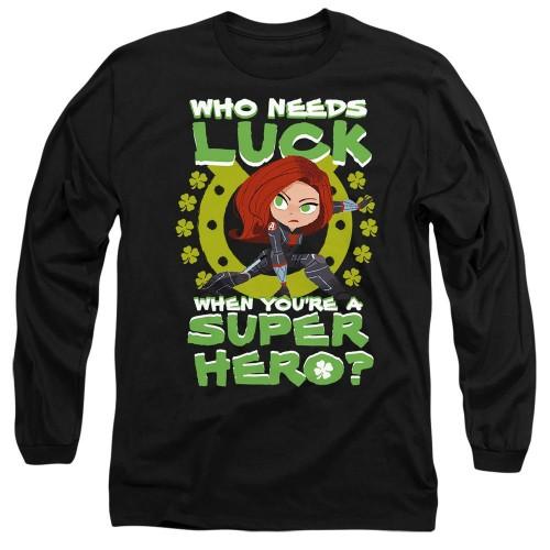 Black Widow Unisex Adult St Patrick´s Day Lucky Superhero St Patricks Day T-Shirt