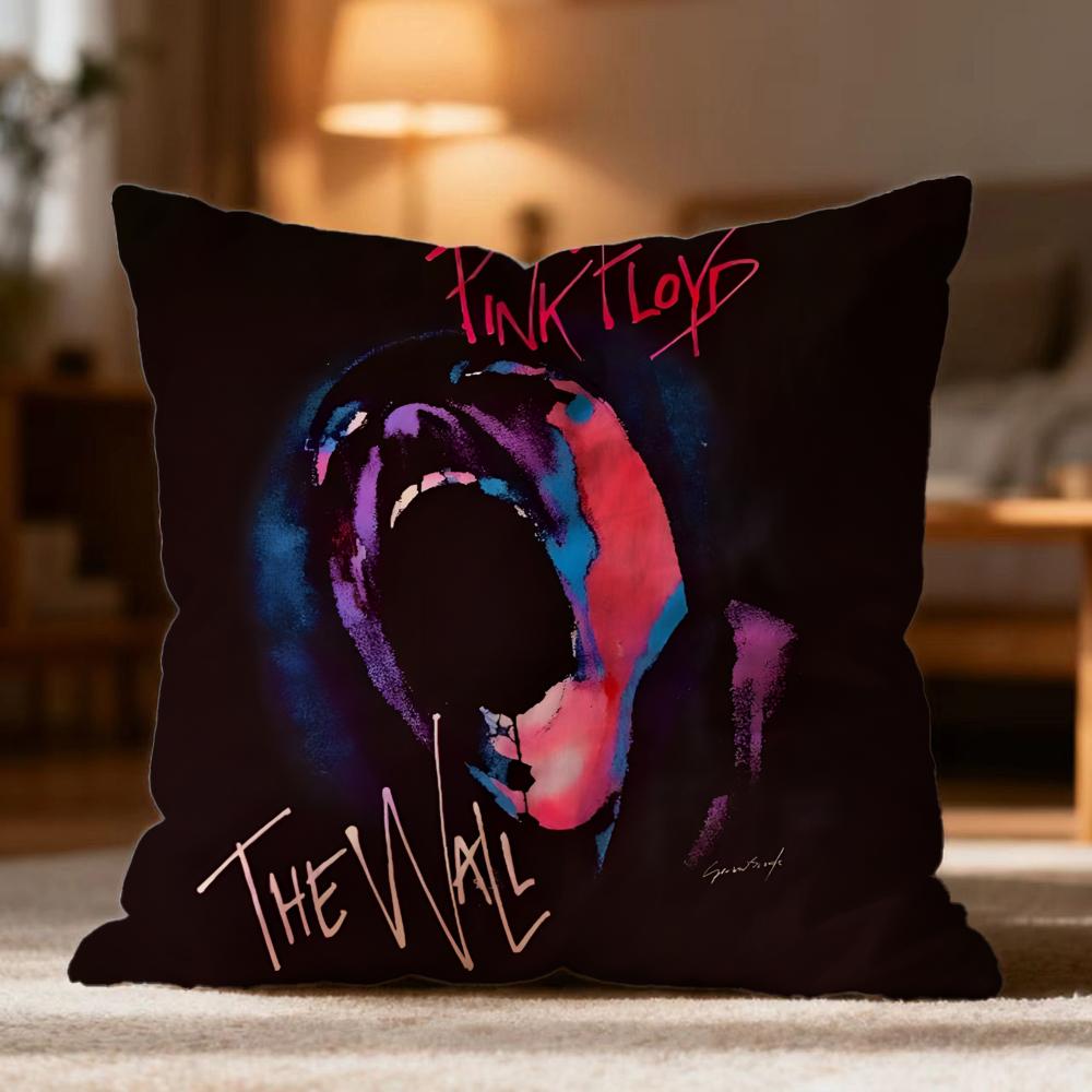 

Hot P-PPink Floyd Cushion Cover Soft Washable Pillow Case Multi-Scene for Couch Bed Travel Office Use 30cmx30cm