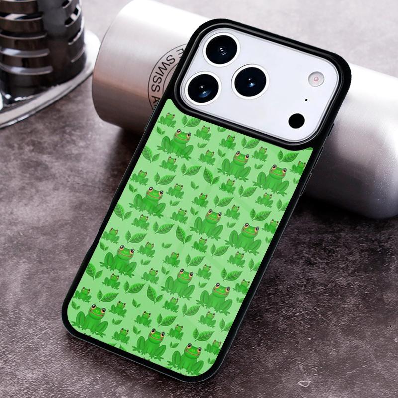 Cartoon Frog Phone Case For iPhone 17 16 15 14 13 12 11 Pro Max Plus 17Air Soft Silicone Cover