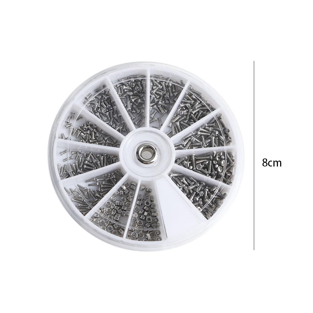 Tornillos de Reparación con Destornillador Herramientas de Reparación de Relojes Juego de Reparación de Gafas Kit de Surtido de Tornillos y Tuercas