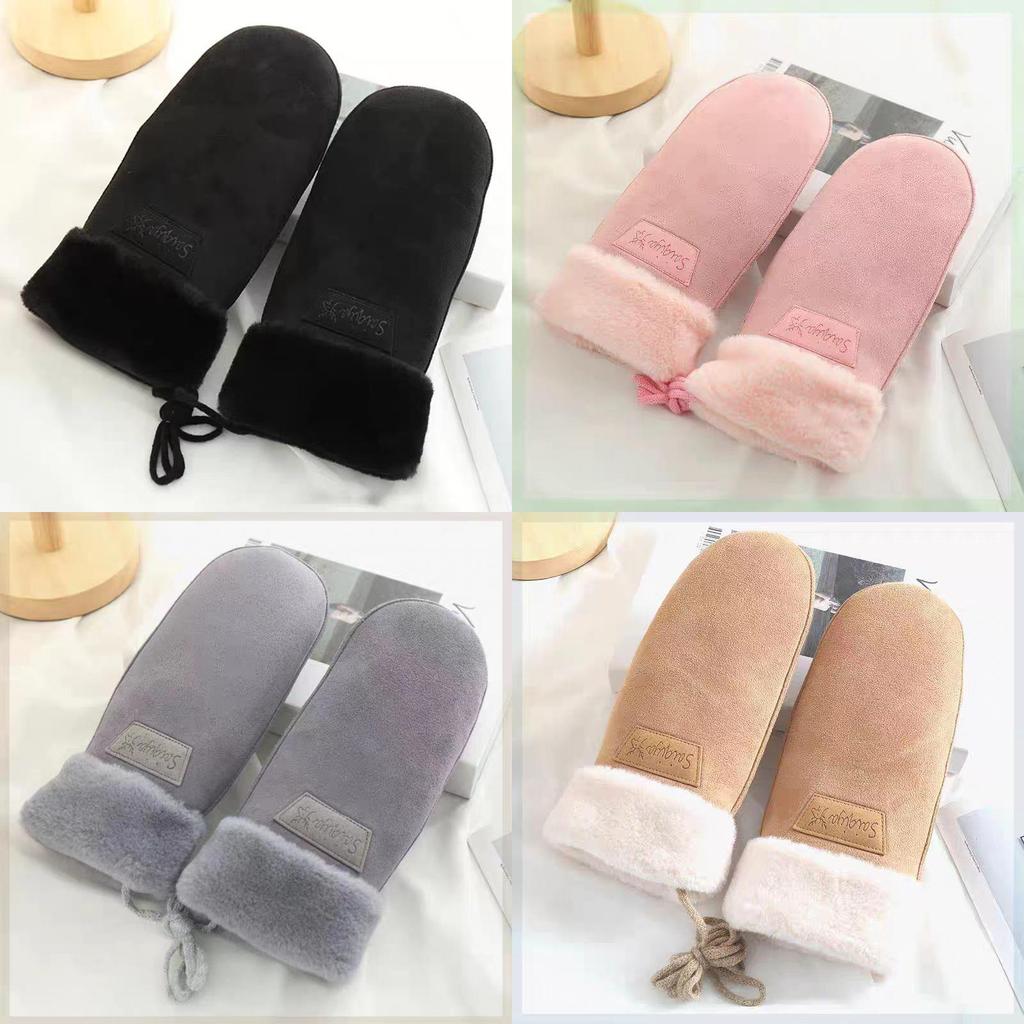 Sherpa Fleece Winter Gloves With Touchscreen Fingerless For Women Cold Weather