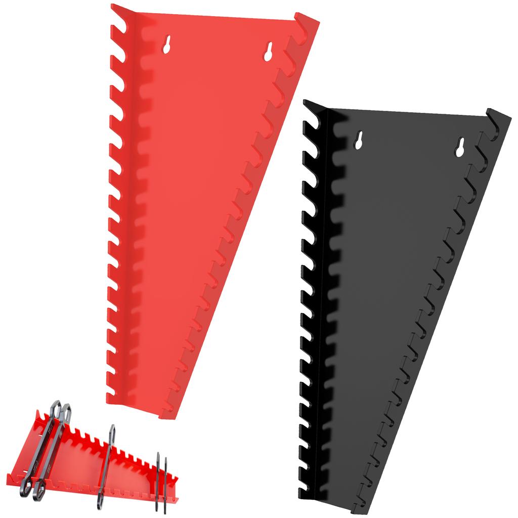 Wrench Storage Rack Wrench Sorter Bracket Tool Storage Box Organizer Wall Mounted Storage 5mm-27mm Metric and Imperial Wrenches