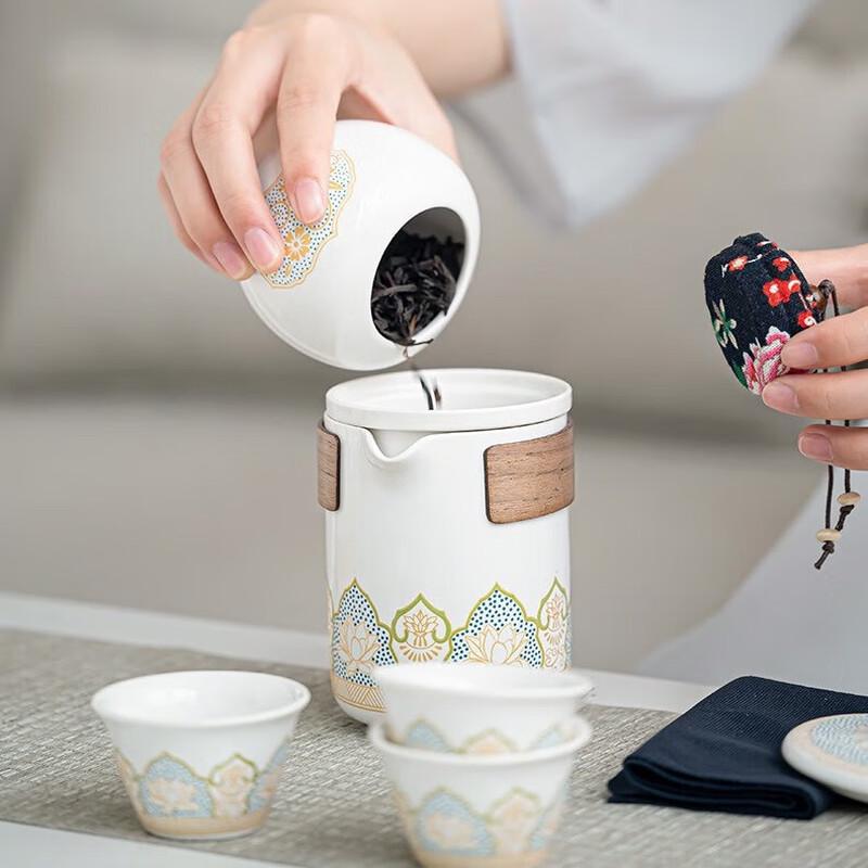 Portable Ceramic Tea Set for Travel & Business