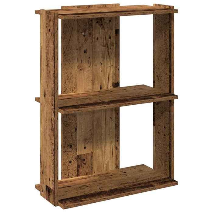 VidaXL 3-Tier Bookcase Old Wood 60x30x80 Cm Engineered Wood, Shelf, Bookshelf, Storage Shelf, 860263