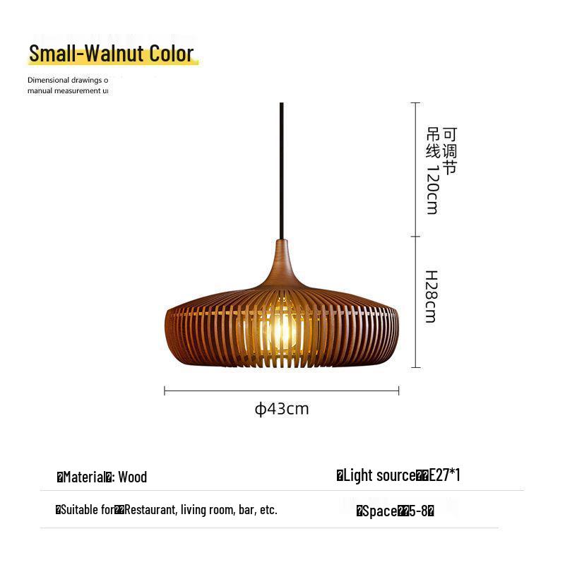 

Скандинавский подвесной светильник в стиле ваби-саби: Японское ретро дерево для кафе, спальни или ресторана.