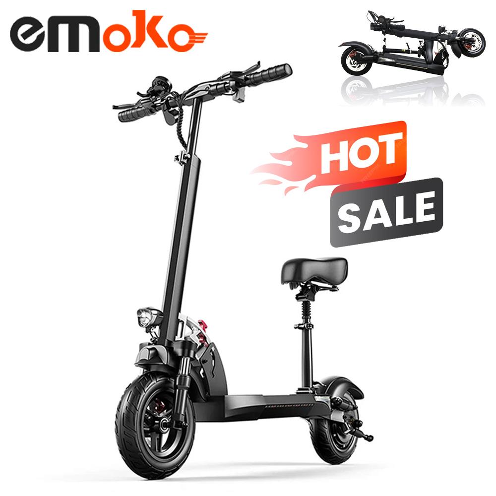 Emoko HVD-3 Foldable Electric Scooter for Adults 800W 48V15Ah City E-Scooter, Disc Brakes, Full Suspension, 10" Off-Road E-Scooter with Seat