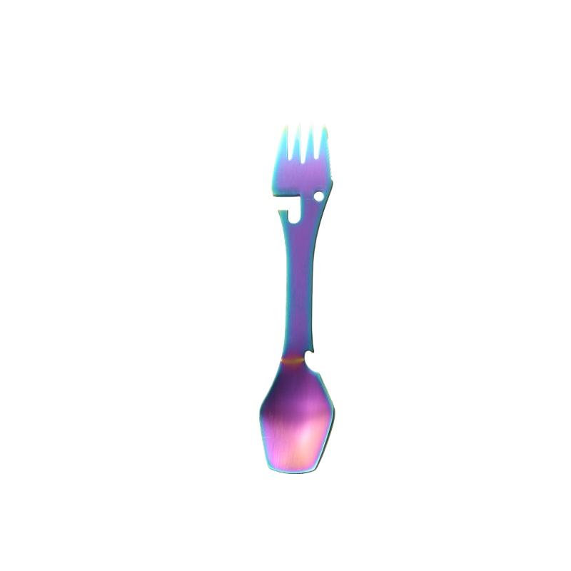 Stainless Steel Spoon Fork Tableware Multi Tool Can Opener Portable Utensil Flatware Cutlery Bottle Camp Picnic Spork Multitool