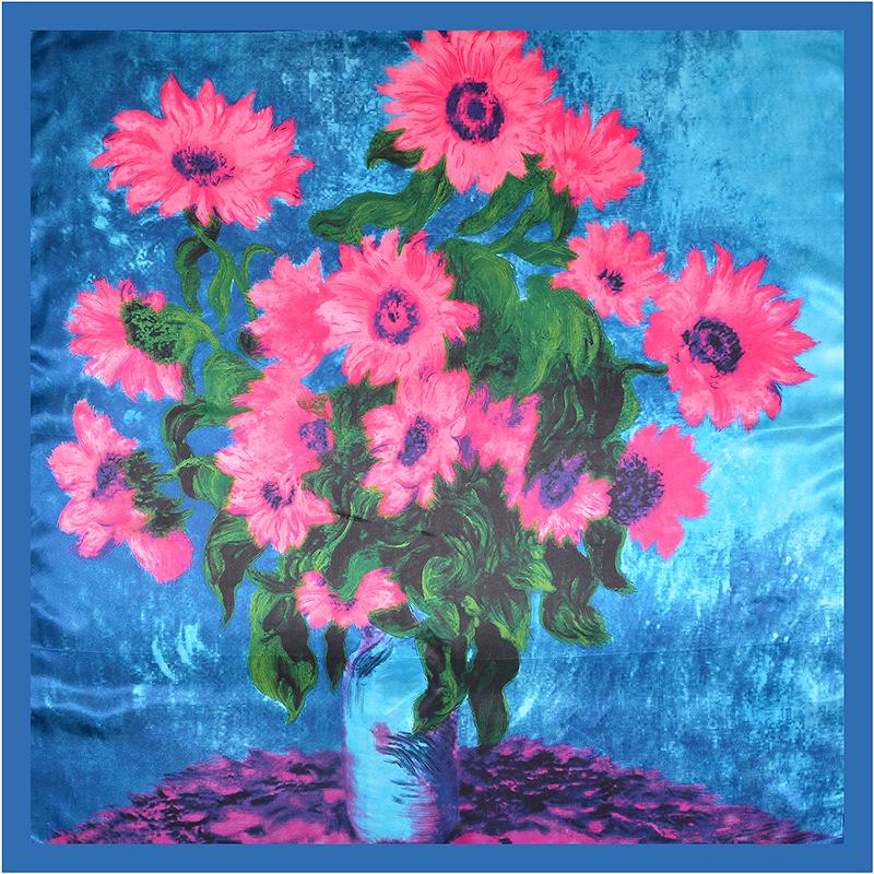 Høykvalitets luksuriøst silkeskjerf pannebånd Skjerf Halsskjerf For kvinner Kjede Silkeskjerf Dekorativt sjal for kvinner