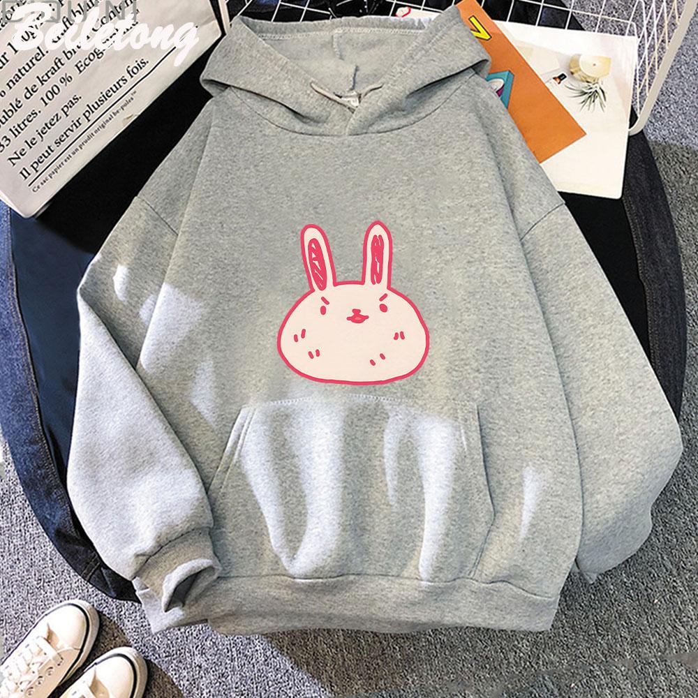 Omori Hoddie Kawaii Pink Bunnyprinting Hoodies Man Woman Harajuku Sweatshirts Pocket Clothes