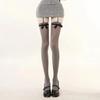 Suspender Black Bow Sexy Thigh High Stockings Women'S Sexy Y2K Jk Cosplay Lolita Comfortable Hosiery Knee Long Socks Tights