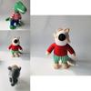 Set di peluche fatto a mano di Maisy Mouse con adorabile coccodrillo, elefante, scoiattolo e uccellino giallo per bambini e collezionisti